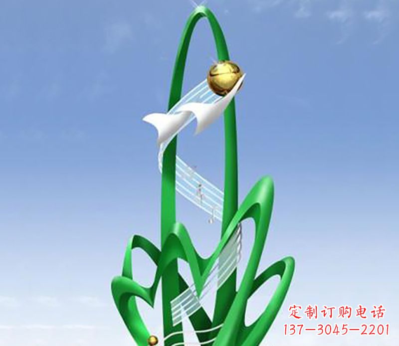 太原广场不锈钢树叶景观雕塑