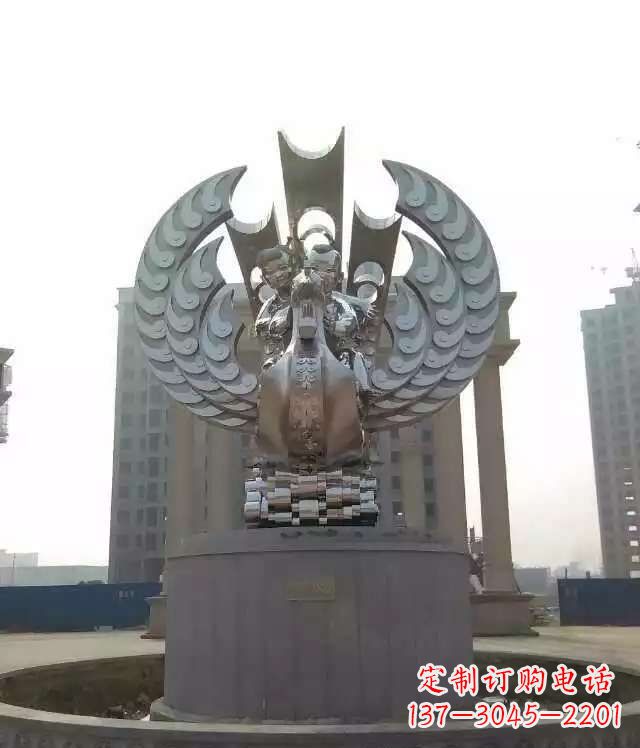 太原欣赏美丽的不锈钢凤凰雕塑