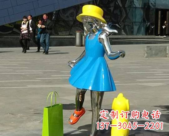 太原中领雕塑:极致的不锈钢小女孩雕塑