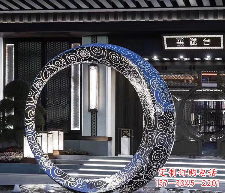 太原精致圆环喷泉雕塑陪伴你的绿色城市