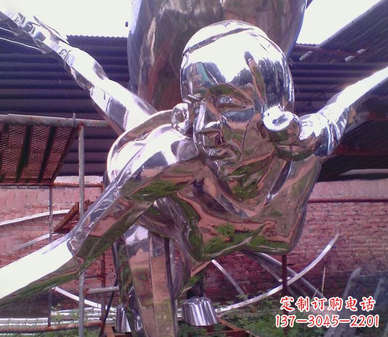太原彰显经典风采的不锈钢运动员雕塑