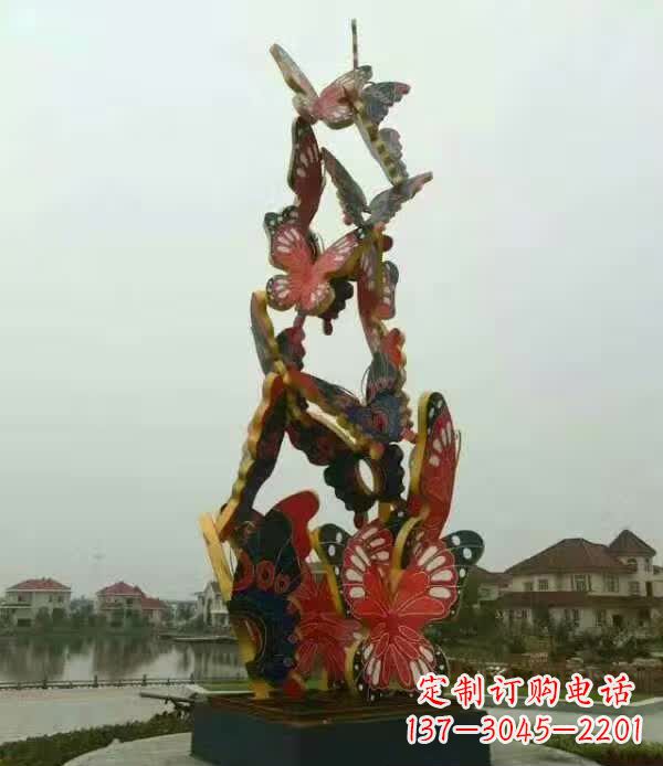 太原中领雕塑:精美不锈钢蝴蝶雕塑