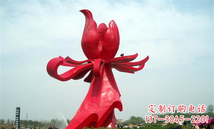 太原艺术精品--中领雕塑专业定制紫荆花雕塑