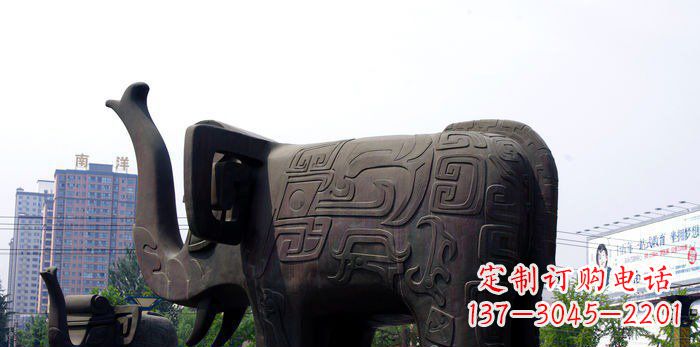 太原中领雕塑|大象铜雕塑