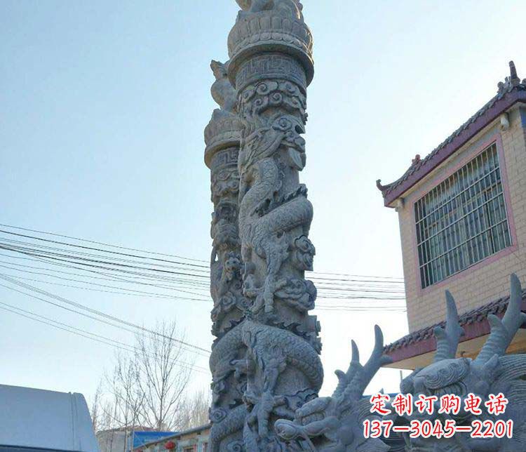 太原广场大理石盘龙柱景观石雕