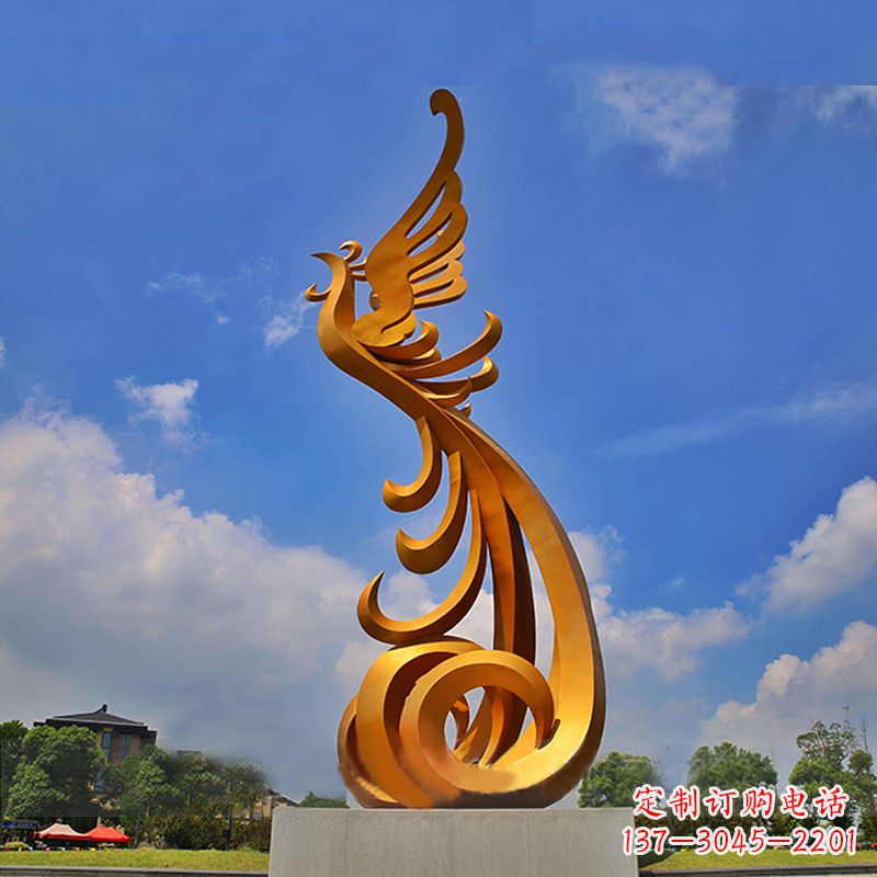 太原精美凤凰不锈钢雕塑
