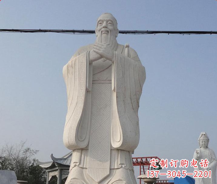 太原雕刻传统文化——中领雕塑的大型石雕孔子