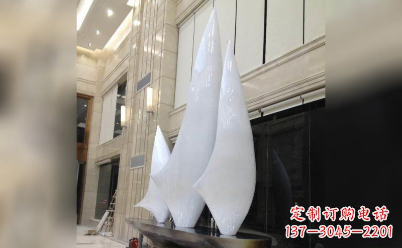 太原精美不锈钢帆船雕塑