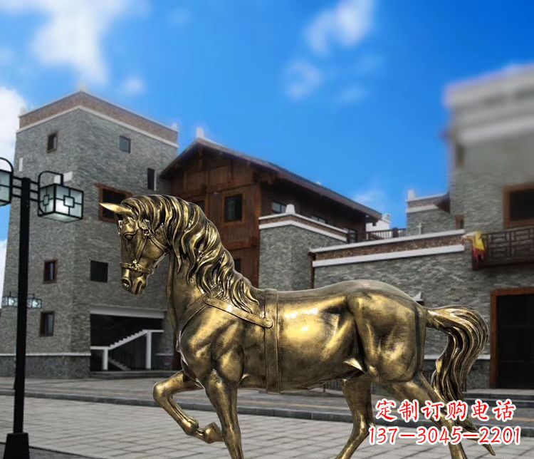 太原金色动物雕塑,点缀您的园林景观