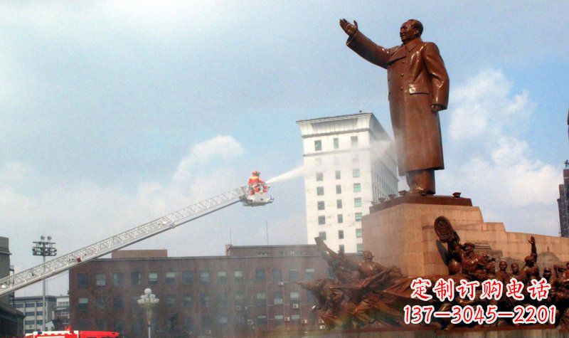 太原精致雕塑,极致致敬——毛主席景观铜雕
