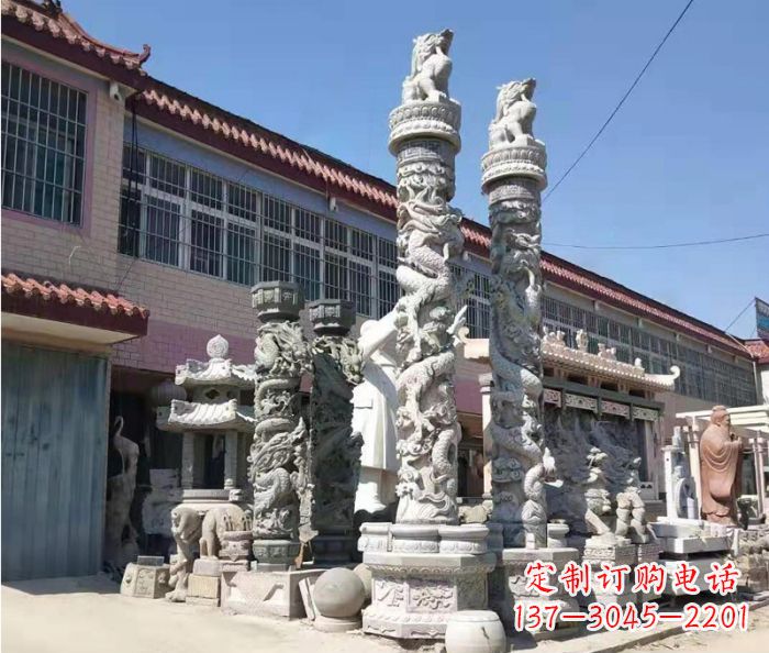 太原品质考究的大理石龙柱石雕