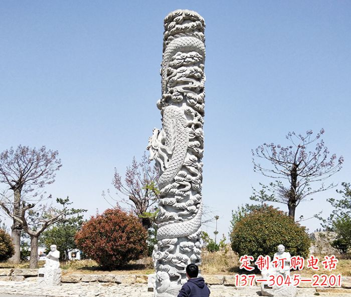 太原欣赏传统工艺的极致雕塑——大理石盘龙柱石雕