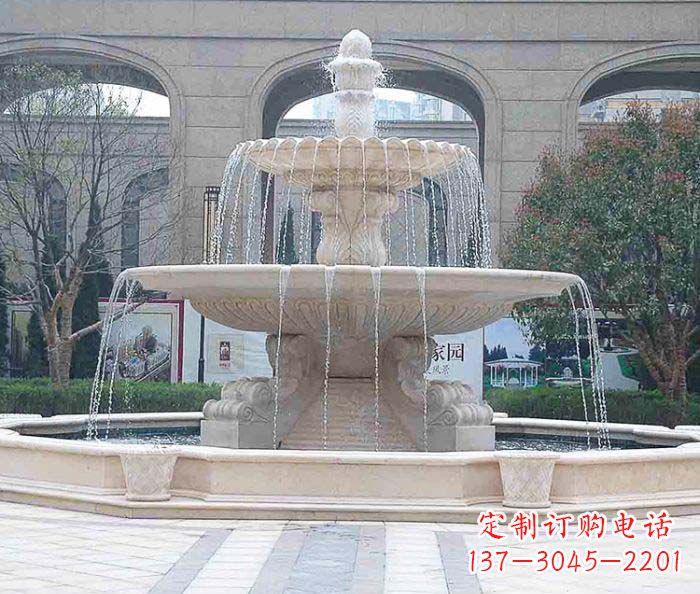 太原为广场添彩的喷泉大型石雕