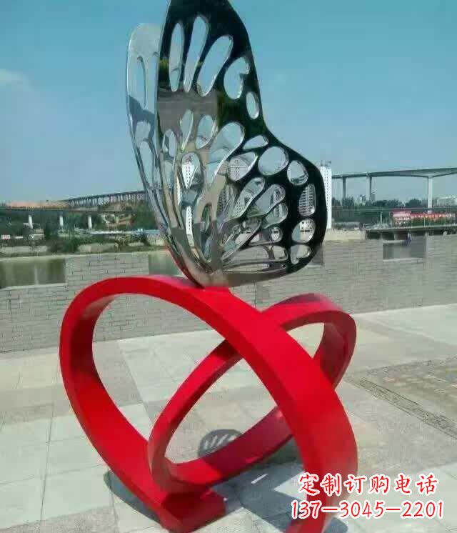 太原中领雕塑|以不锈钢打造的高端蝴蝶雕塑