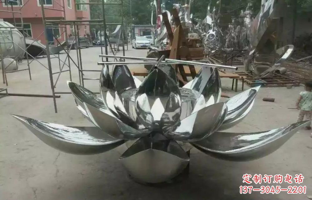 太原精致独特的莲花不锈钢雕塑