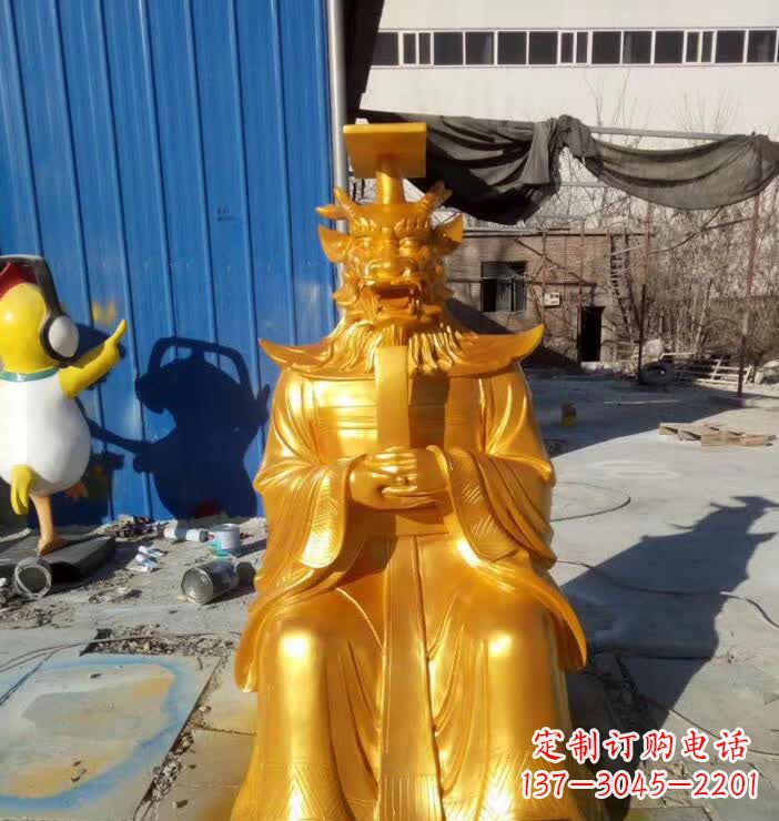 太原中领雕塑：精美龙王铜雕