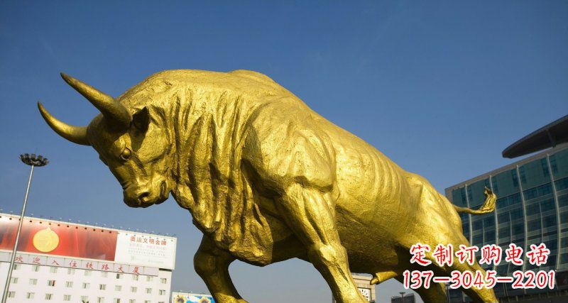 太原广场牛动物铜雕