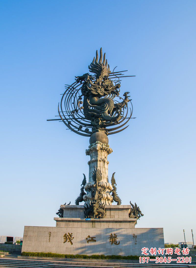 太原钱江龙雕塑,精美铜雕