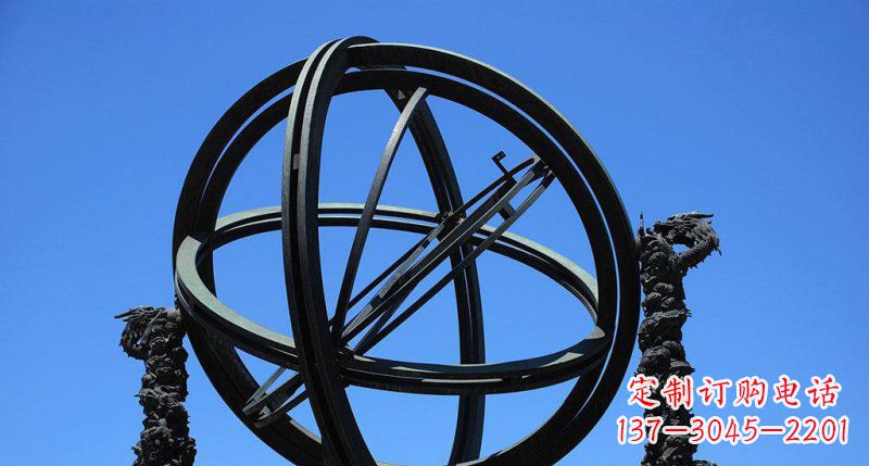 太原华丽外观,古老意蕴——青铜浑天仪雕塑