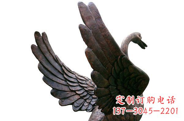 太原中领雕塑|优雅大气的铜雕天鹅