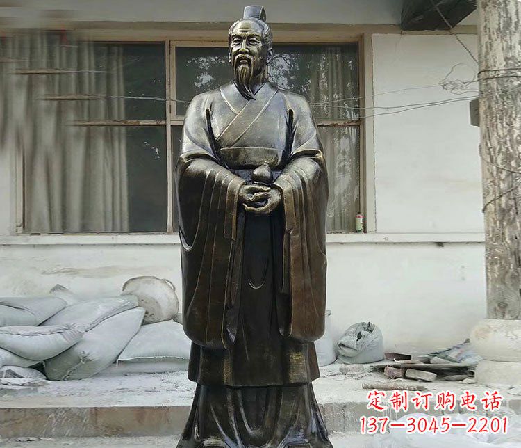 太原广场铜雕扁鹊人物雕塑