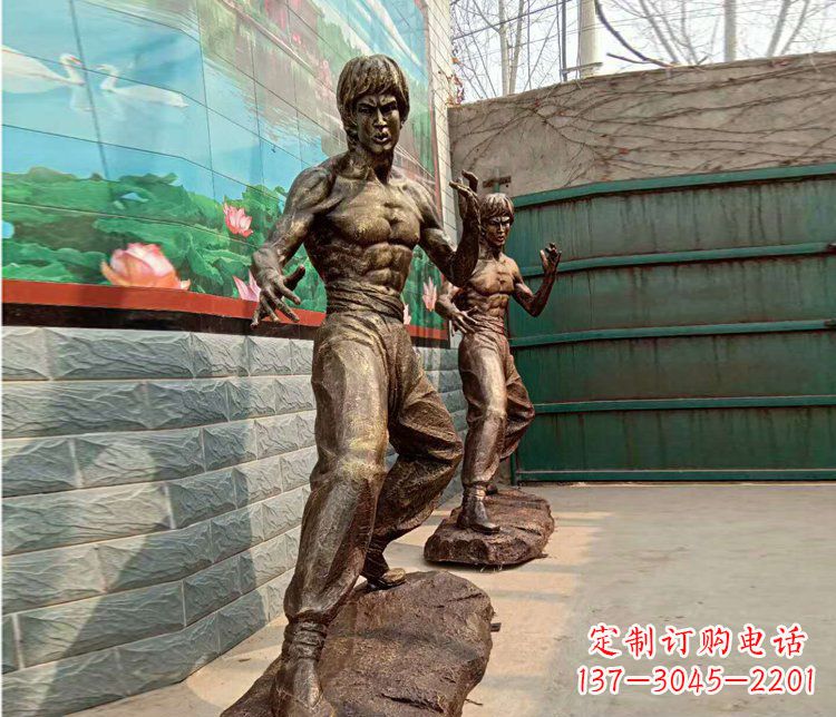 太原专业定制李小龙铜雕小品