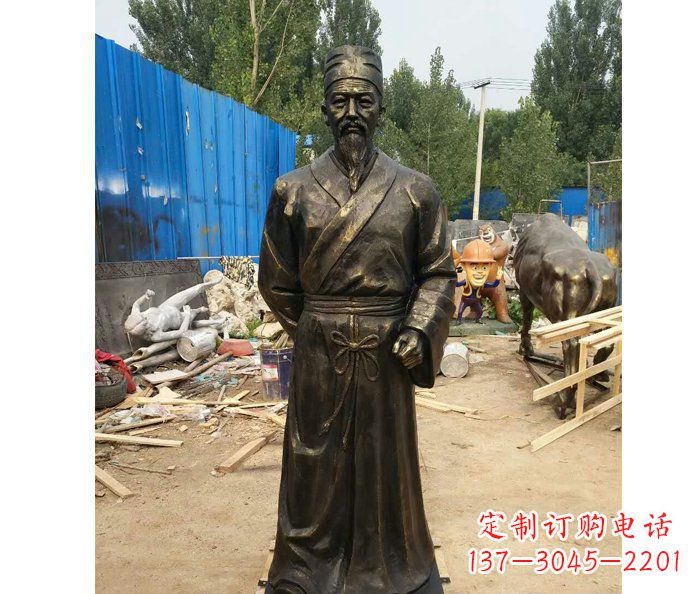 太原领雕塑定制广场铜雕刘备人物雕塑