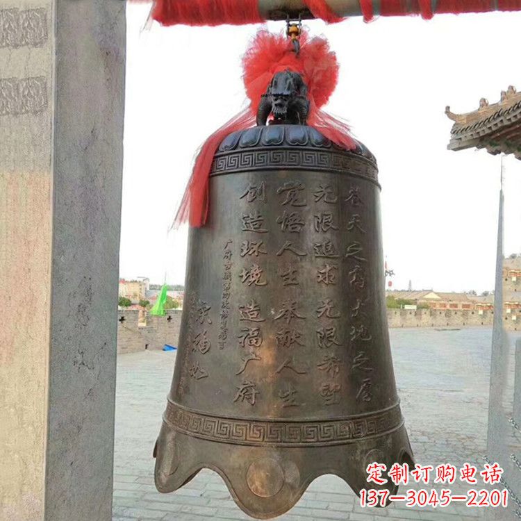 太原传承经典律动热情——亿领中国领先的广场铜钟雕塑