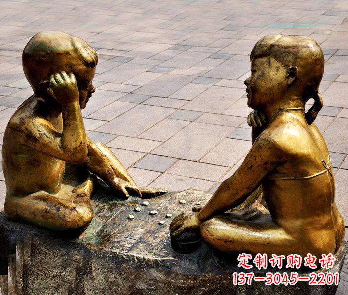 太原记忆印象:青春小孩铜雕