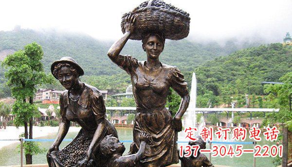 太原中领雕塑丰收葡萄铜雕