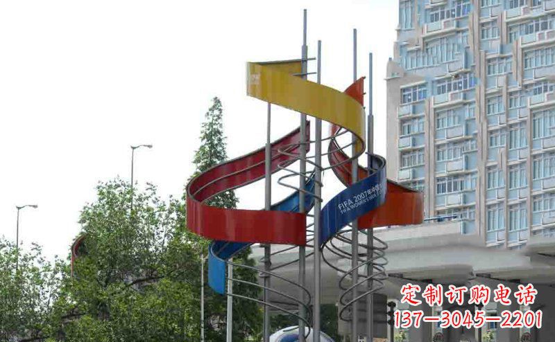 太原中领雕塑:不锈钢足球雕塑