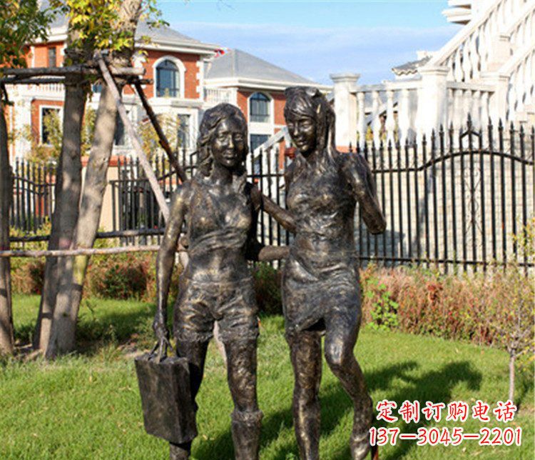 太原精致温润的女孩铜雕