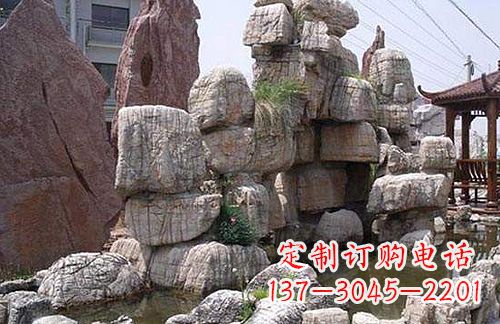 太原引领艺术,华丽山水:龟纹石假山雕塑