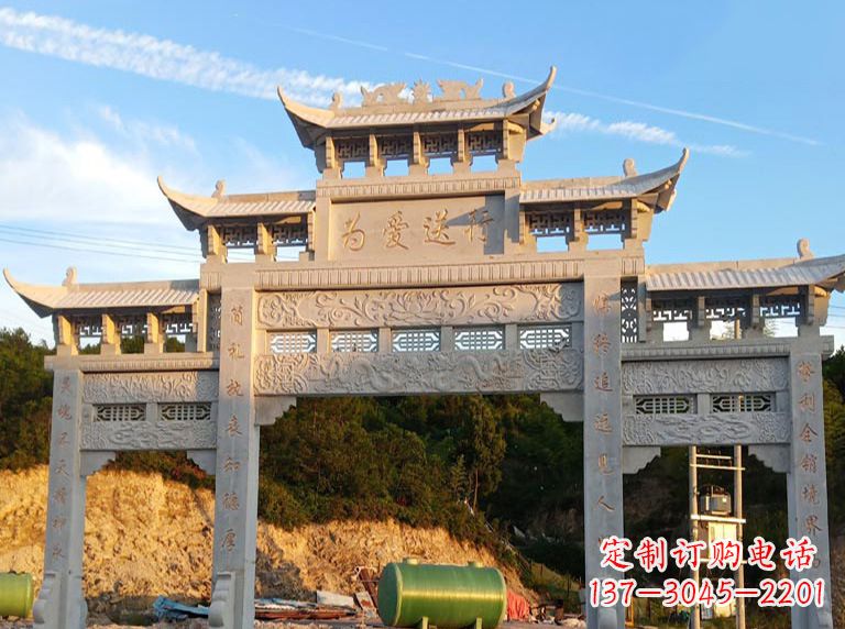 太原海北石雕牌坊——高品质定制雕塑