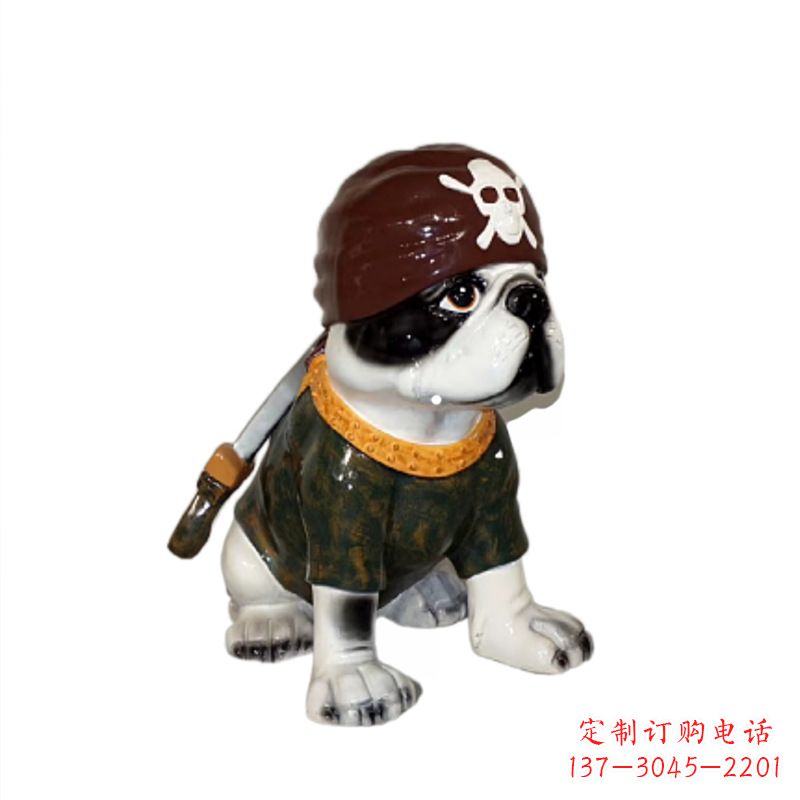 太原海盗斗牛犬雕塑,精美外观,彰显激情