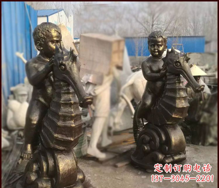 太原海马公园铜马雕塑-专业定制,艺术精致