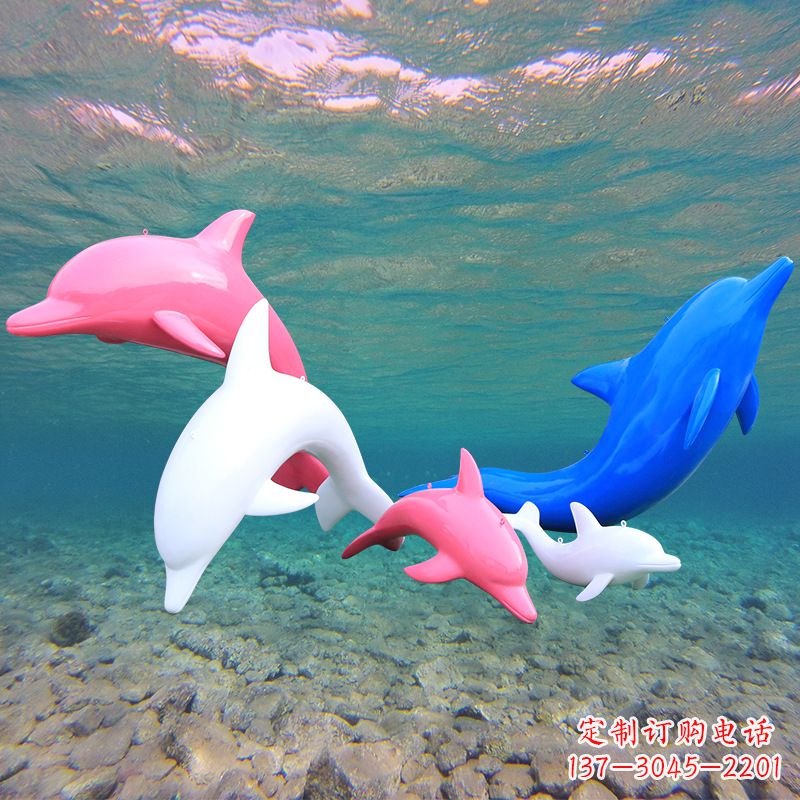 太原海豚玻璃钢彩绘雕塑–彰显唯美与深情