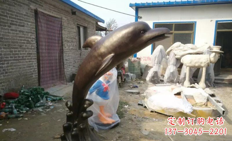 太原海豚精美铜雕,给你不一样的视觉享受