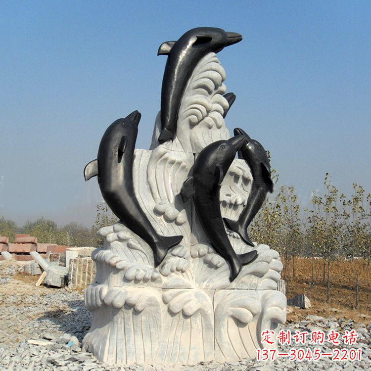 太原中领雕塑公司推出一款新的艺术品——海豚石…