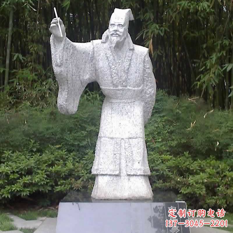 太原纪念历史文化名人白居易——白玉白居易石雕塑