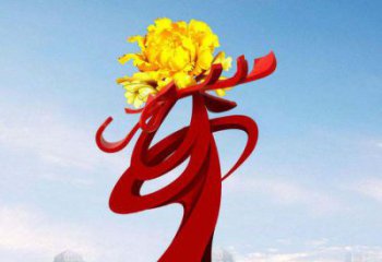 太原中领雕塑：牡丹花开，把美景永久定格