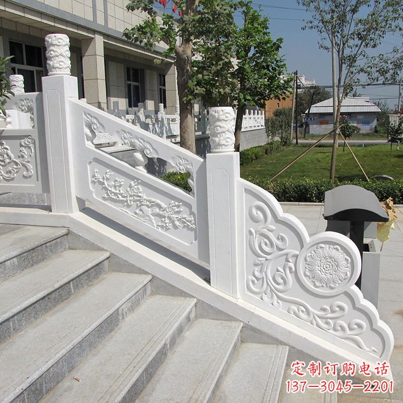 太原精美定制,汉白玉大理石栏板雕塑