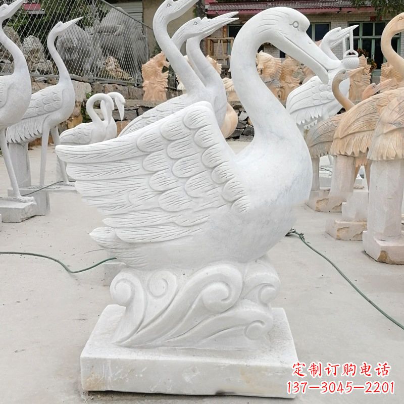太原中领雕塑:精美的吐水天鹅雕塑