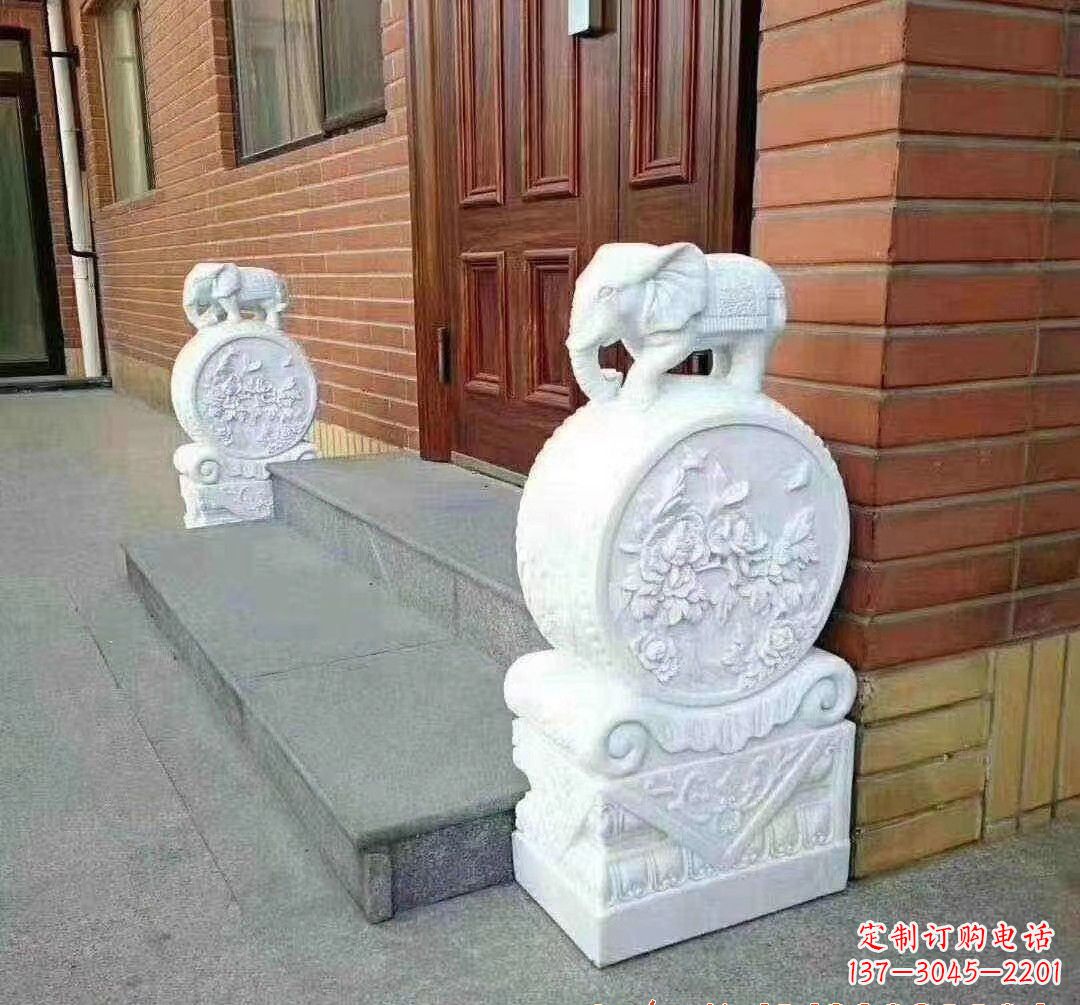太原汉白玉大象雕塑,令家庭美景更加完美