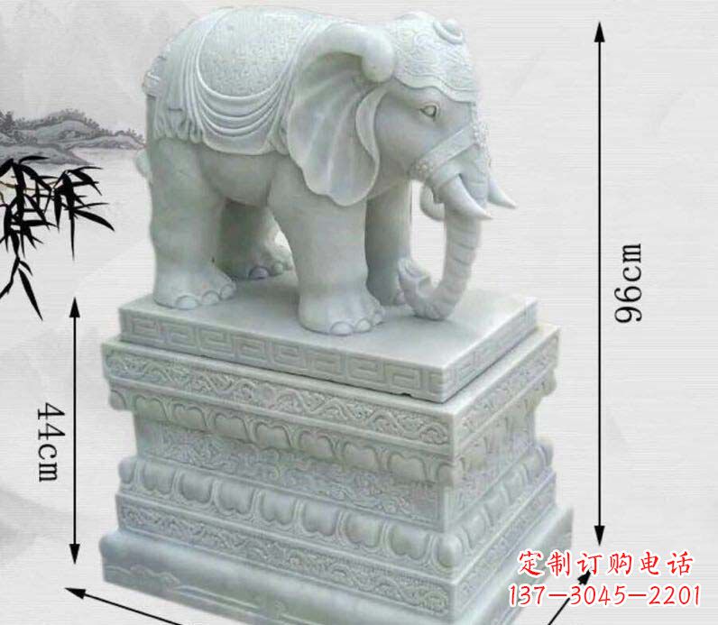 太原令人惊叹的汉白玉大象门口雕塑