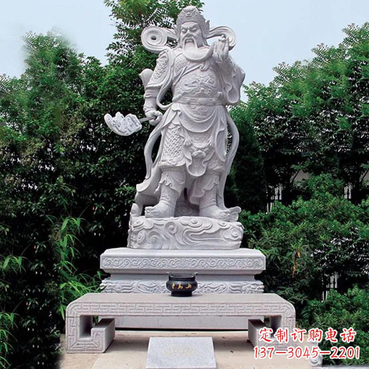 太原汉白玉关公雕塑,融入神秘历史色彩