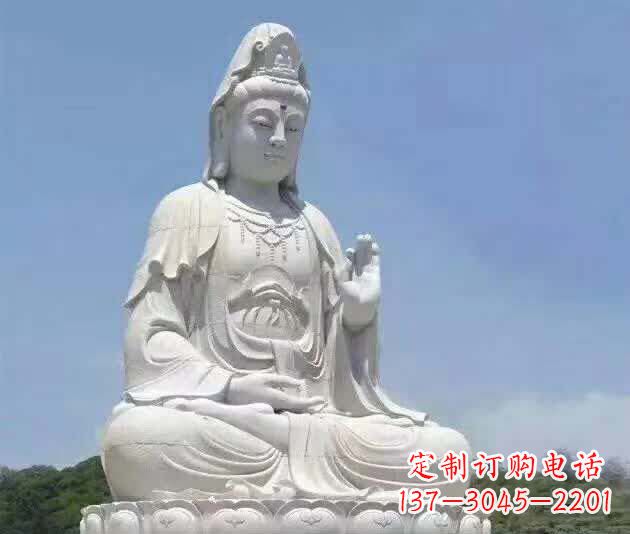 太原精致汉白玉观音雕塑