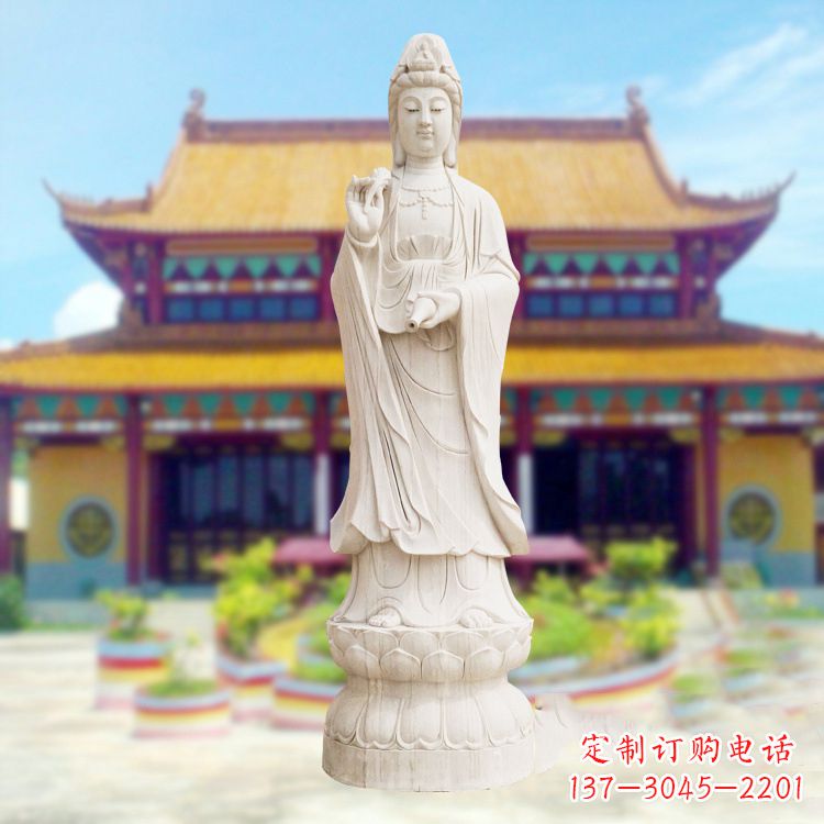 太原精美观音石雕,给你灵动的祝福