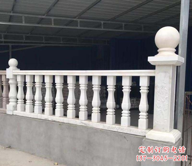 太原中领雕塑，汉白玉栏杆景观雕塑定制