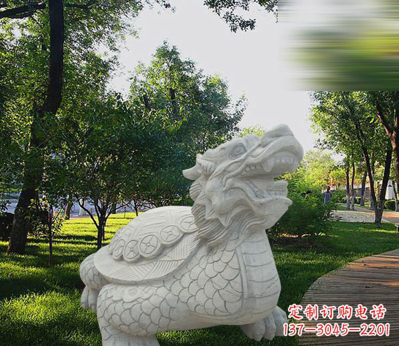 太原中领雕塑——汉白玉龙龟石雕